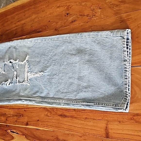 Papaya High-Rise Straight Distressed Denim Jeans Size 11 - Picture 8 of 11